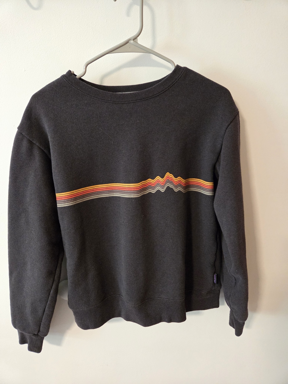 Patagonia - Black Sweatshirt with Multicolor Stripe